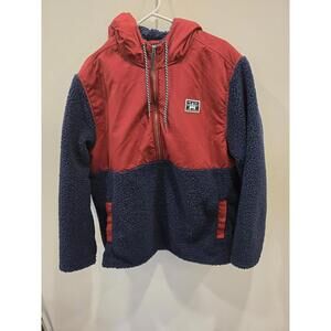 Hurley Men's Long Sleeve Half Zip Sherpa Anorak Hoodie Size XL